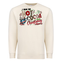 Sandshell I Run Hot Cocoa And Christmas Cheer Premium Sweatshirt - CowhideDigitalArt