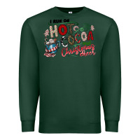 Sports Green I Run Hot Cocoa And Christmas Cheer Premium Sweatshirt - CowhideDigitalArt