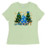 Matcha Hannukah Christmas trees Ladies Tee - NancyCooperArtShop
