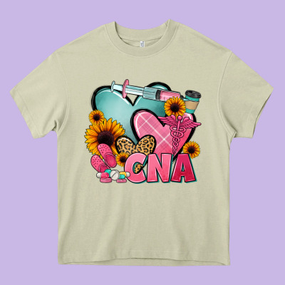 Cna Nurse Heavy Core Tee Designed By Jahusdesignshop