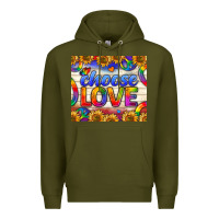 Army Green Western Choose Love Tumbler Premium Hoodie - BundleAndBundleShop