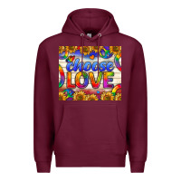 Burgundy Western Choose Love Tumbler Premium Hoodie - BundleAndBundleShop