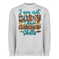 Heather Grey i am not bossy i have leadership skills Heavyweight Sweatshirt - OliviaCreatesArt
