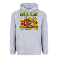 Heather Grey Small Town St Patrick's Day Heavyweight Hoodie - CowhideDigitalArt