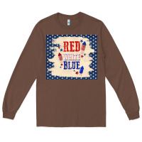 Chestnut red white blue Long Sleeve Tee - TumblerDesignByShophia