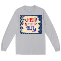 Moon Dust red white blue Long Sleeve Tee - TumblerDesignByShophia
