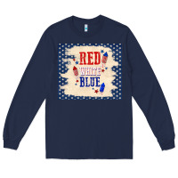 Navy red white blue Long Sleeve Tee - TumblerDesignByShophia