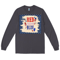 Smoke red white blue Long Sleeve Tee - TumblerDesignByShophia