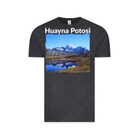 Vintage Black Bolivia Huayna Potosi Mountain Andes Art Vintage Tee - trangStudio