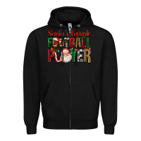 Black Santa's Favorite Football Player For Christmas Zipper Hoodie - FaDigitalArtStudio