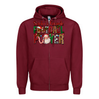 Burgundy Santa's Favorite Football Player For Christmas Zipper Hoodie - FaDigitalArtStudio
