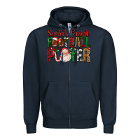 Navy Santa's Favorite Football Player For Christmas Zipper Hoodie - FaDigitalArtStudio