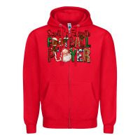 Red Santa's Favorite Football Player For Christmas Zipper Hoodie - FaDigitalArtStudio