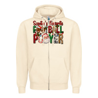 Sandshell Santa's Favorite Football Player For Christmas Zipper Hoodie - FaDigitalArtStudio
