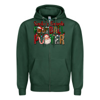 Sports Green Santa's Favorite Football Player For Christmas Zipper Hoodie - FaDigitalArtStudio