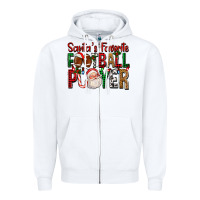 White Santa's Favorite Football Player For Christmas Zipper Hoodie - FaDigitalArtStudio