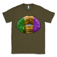 Army Green mardi gras kiss Classic Tee - RanaPortraitStore