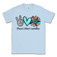 Dusty Blue Peace Love Sunshine Classic Tee - Bettercallsaul