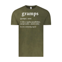 Vintage Olive Grandpa Gift for Gramps, Fathers Day Birthday Gift Idea Vintage Tee - trangStudio