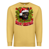 Antique Gold meowy christmas Premium Sweatshirt - CowhideDigitalArt