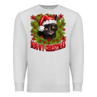 Dove Grey meowy christmas Premium Sweatshirt - CowhideDigitalArt
