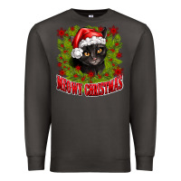 Smoke meowy christmas Premium Sweatshirt - CowhideDigitalArt