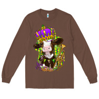 Chestnut Mardi Gras Cow Long Sleeve Tee - HowdyJamesFarm