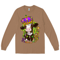 Toasted Coconut Mardi Gras Cow Long Sleeve Tee - HowdyJamesFarm