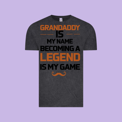 Grandaddy Is My Name Becoming A Legend Is My Game Vintage Tee Designed By Bettercallsaul