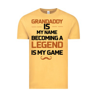 Vintage Mustard Grandaddy Is My Name Becoming A Legend Is My Game Vintage Tee - Bettercallsaul