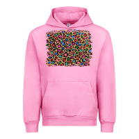 Fuchsia Pink leopard with multiple color glitters Urban Hoodie - Artiststas