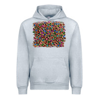 Heather Grey leopard with multiple color glitters Urban Hoodie - Artiststas