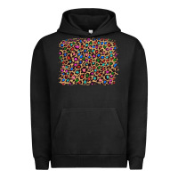 Pigment Black leopard with multiple color glitters Urban Hoodie - Artiststas