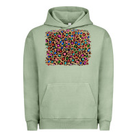 Pigment Oil Green leopard with multiple color glitters Urban Hoodie - Artiststas