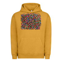 Pigment Peanut Butter leopard with multiple color glitters Urban Hoodie - Artiststas
