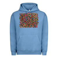 Pigment Pebble Blue leopard with multiple color glitters Urban Hoodie - Artiststas