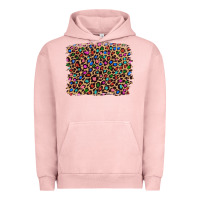 Pigment Salmon leopard with multiple color glitters Urban Hoodie - Artiststas
