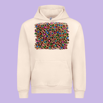 Leopard With Multiple Color Glitters Urban Hoodie Designed By Artiststas