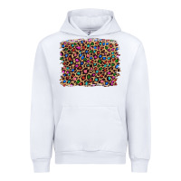 White leopard with multiple color glitters Urban Hoodie - Artiststas