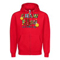 Red crawfish season 2 Zipper Hoodie - FaDigitalArtStudio