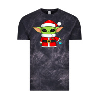 Cloud Black baby yoda christmas santa claus Vintage Tee - trangStudio