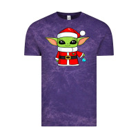 Cloud Purple baby yoda christmas santa claus Vintage Tee - trangStudio