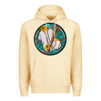 Pina Colada baseball with sunflower round earrings Premium Hoodie - BundleAndBundleShop