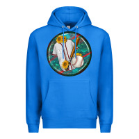 True Royal baseball with sunflower round earrings Premium Hoodie - BundleAndBundleShop