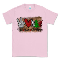 Bubblegum Pink Peace Love Christmas Classic Tee - Bettercallsaul