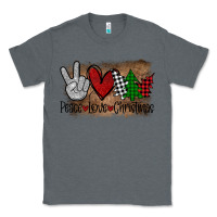 Charcoal Heather Peace Love Christmas Classic Tee - Bettercallsaul