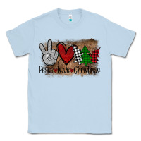 Dusty Blue Peace Love Christmas Classic Tee - Bettercallsaul