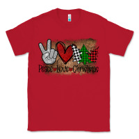 Red Peace Love Christmas Classic Tee - Bettercallsaul