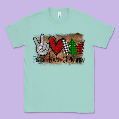 Peace Love Christmas Classic Tee Designed By Bettercallsaul