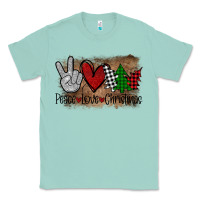 Seafoam Peace Love Christmas Classic Tee - Bettercallsaul